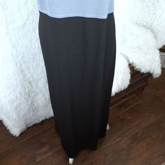 BLUE & BLACK DRESS W/NECKLACE SZ.22 EUC - Picture 4 of 6